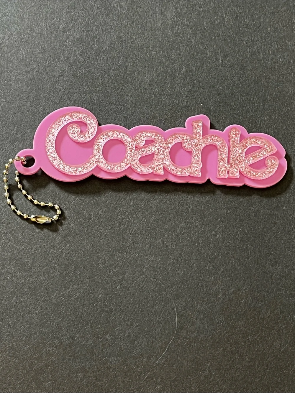Pink Custom Acrylic Bag Charm - Choose 1